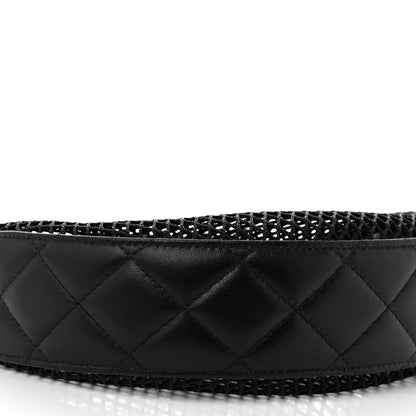 Chanel Mesh Shiny Lambskin Chain Hobo Black 10 of 12