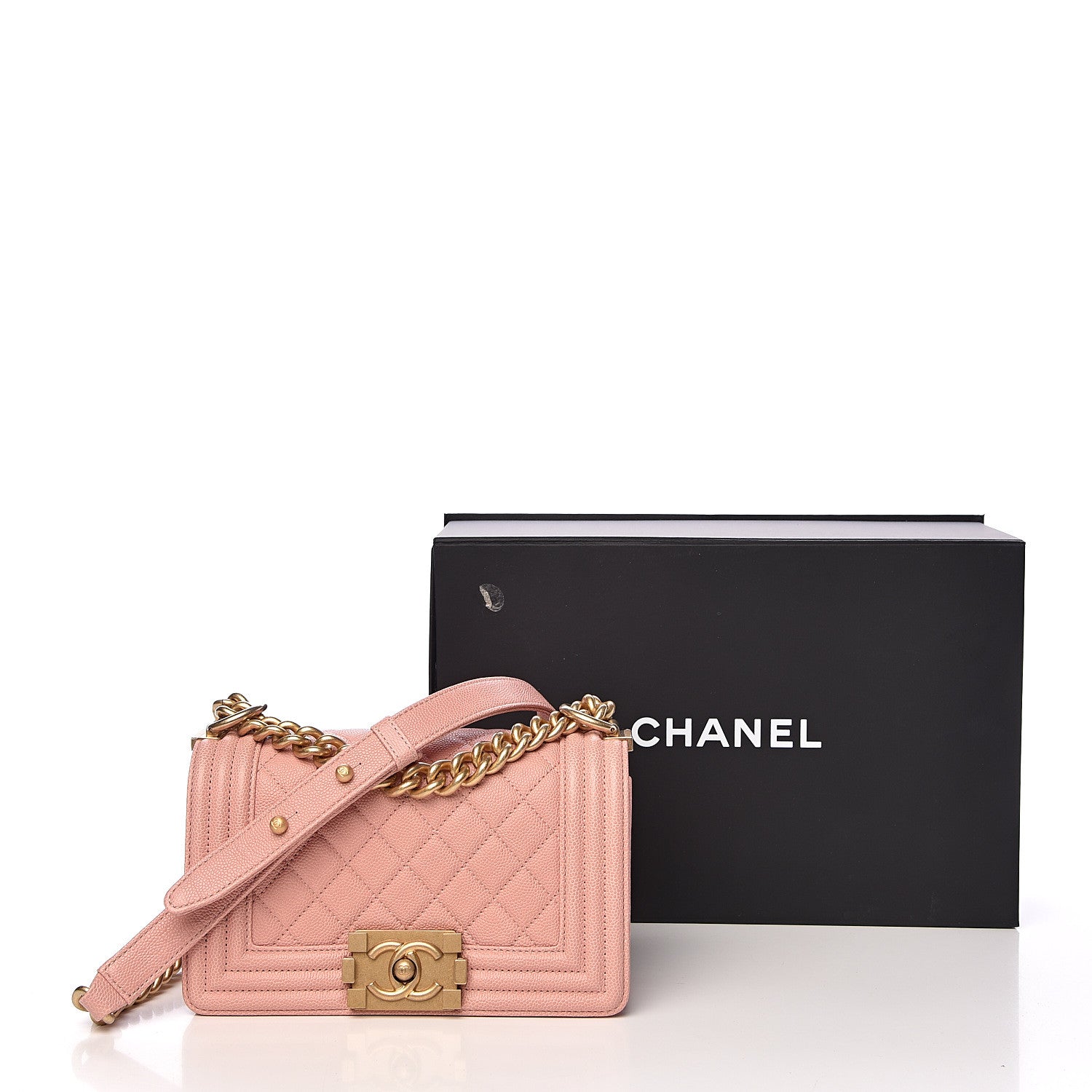 Chanel Caviar Quilted Small Boy Flap Light Pink 11 of 11