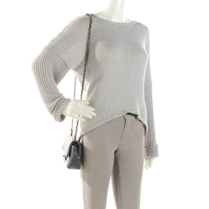 Chanel Patent Calfskin Quilted Mini Rectangular Flap Grey 2 of 8