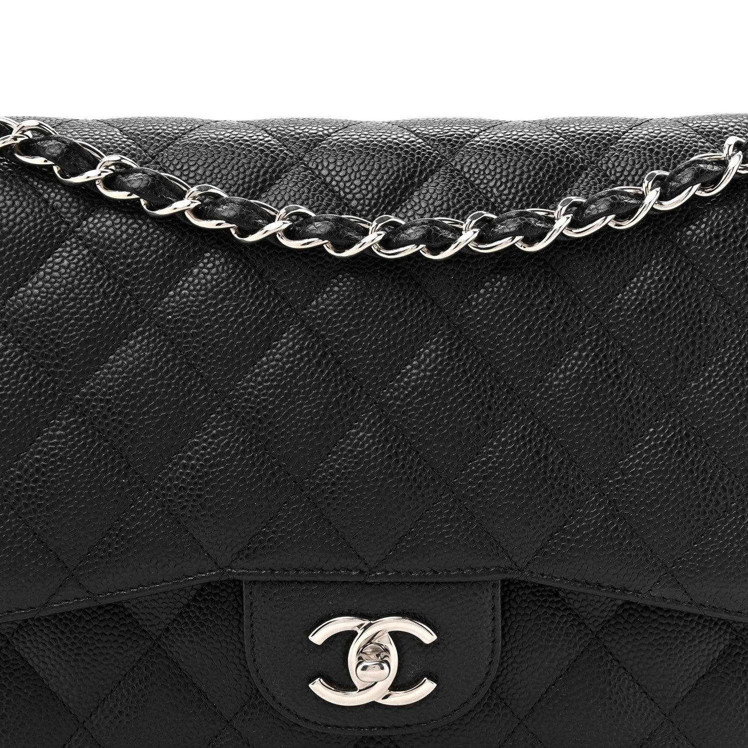 Chanel Caviar Quilted Jumbo Double Flap Black 8 of 12