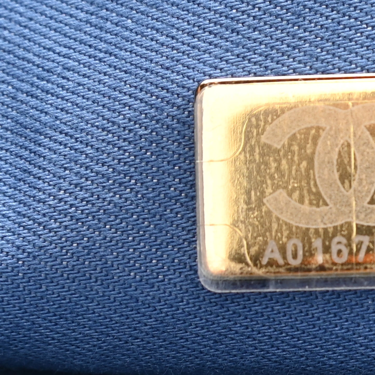 Denim Quilted Mini Denim Mood Rectangular Flap Blue Multicolor