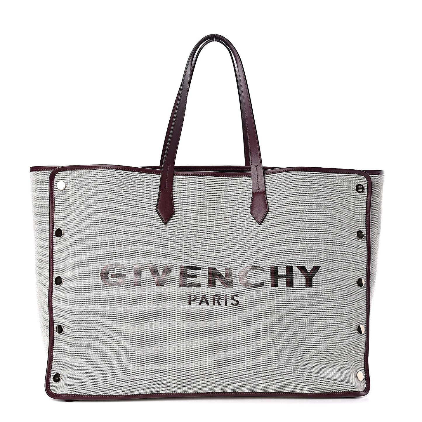 Canvas Large Bond Shopper Tote Aubergine