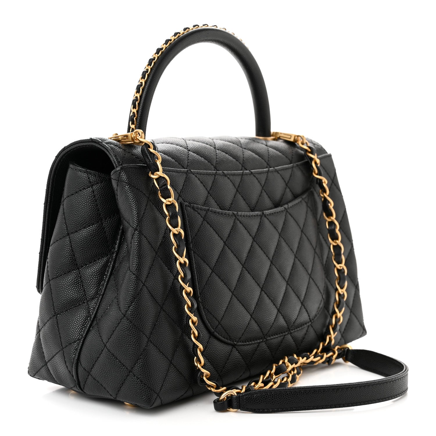 Chanel Caviar Quilted Small Coco Chain Handle Flap Black 3 of 11