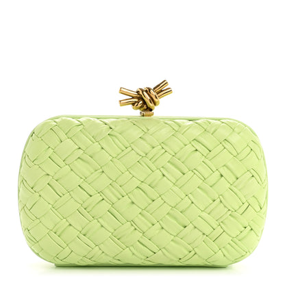 Bottega Veneta Foulard Intrecciato Minaudiere Knot Clutch Fennel 1 of 6