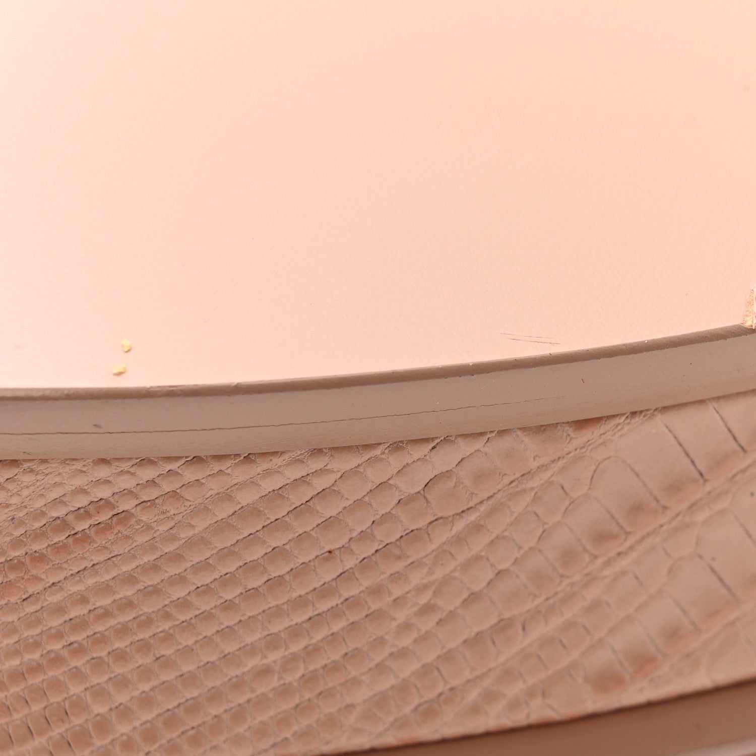 Saint Laurent Calfskin Crocodile Embossed Tribute 105 Platform Sandals 36.5 Pale Pink 11 of 15