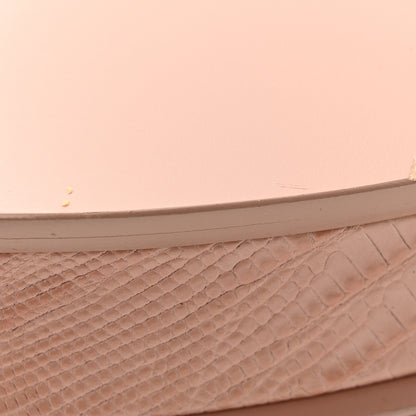 Saint Laurent Calfskin Crocodile Embossed Tribute 105 Platform Sandals 36.5 Pale Pink 11 of 15