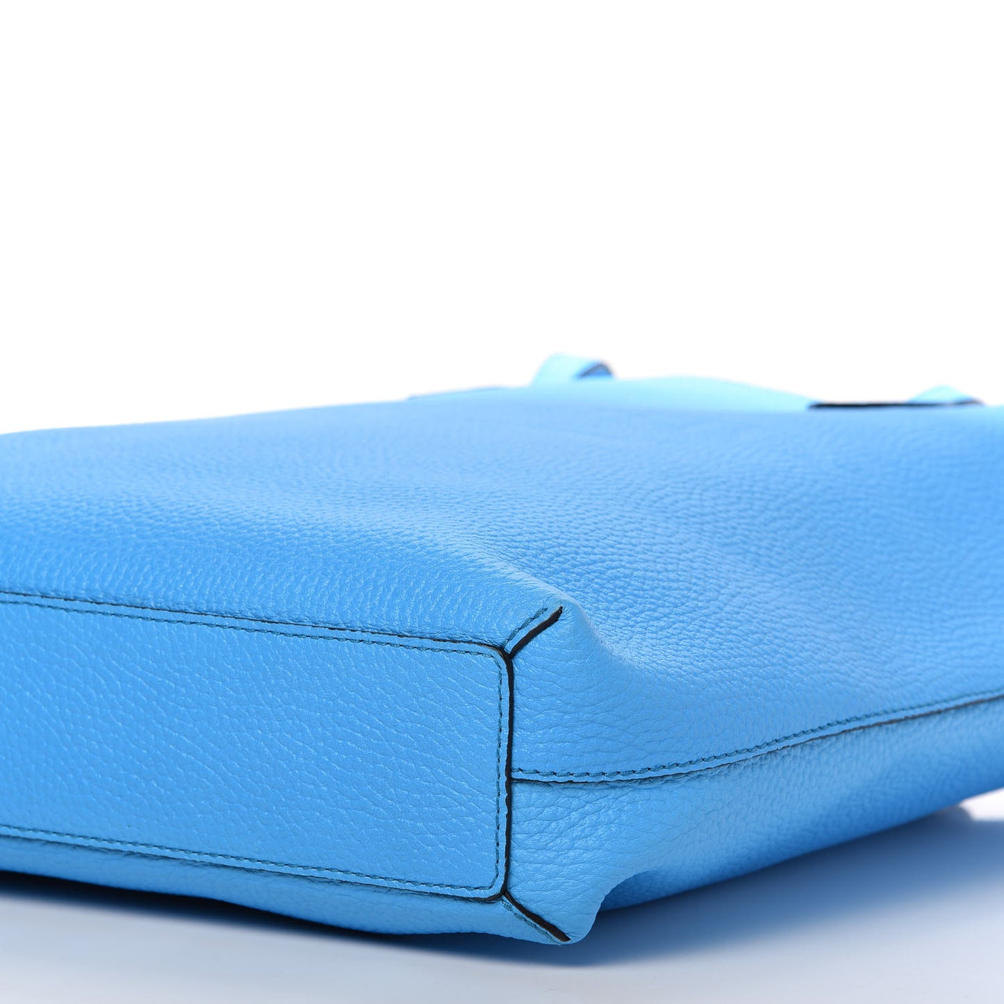 Grainy Calfskin Remington Tote Neon Blue