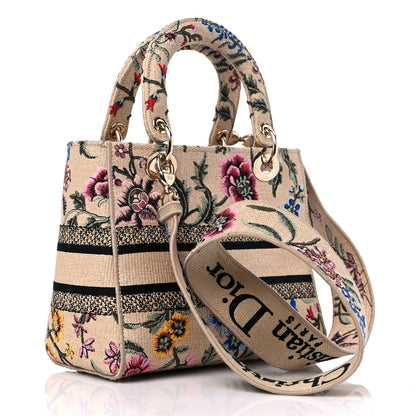 Christian Dior Canvas Embroidered Print Medium Lady D-Lite Multicolor 3 of 10