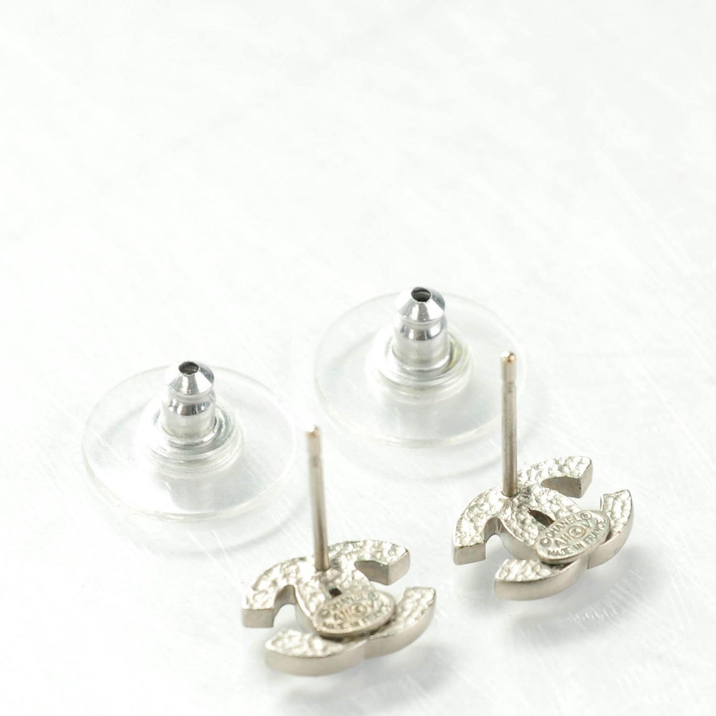 Crystal Mini Timeless CC Earrings Silver