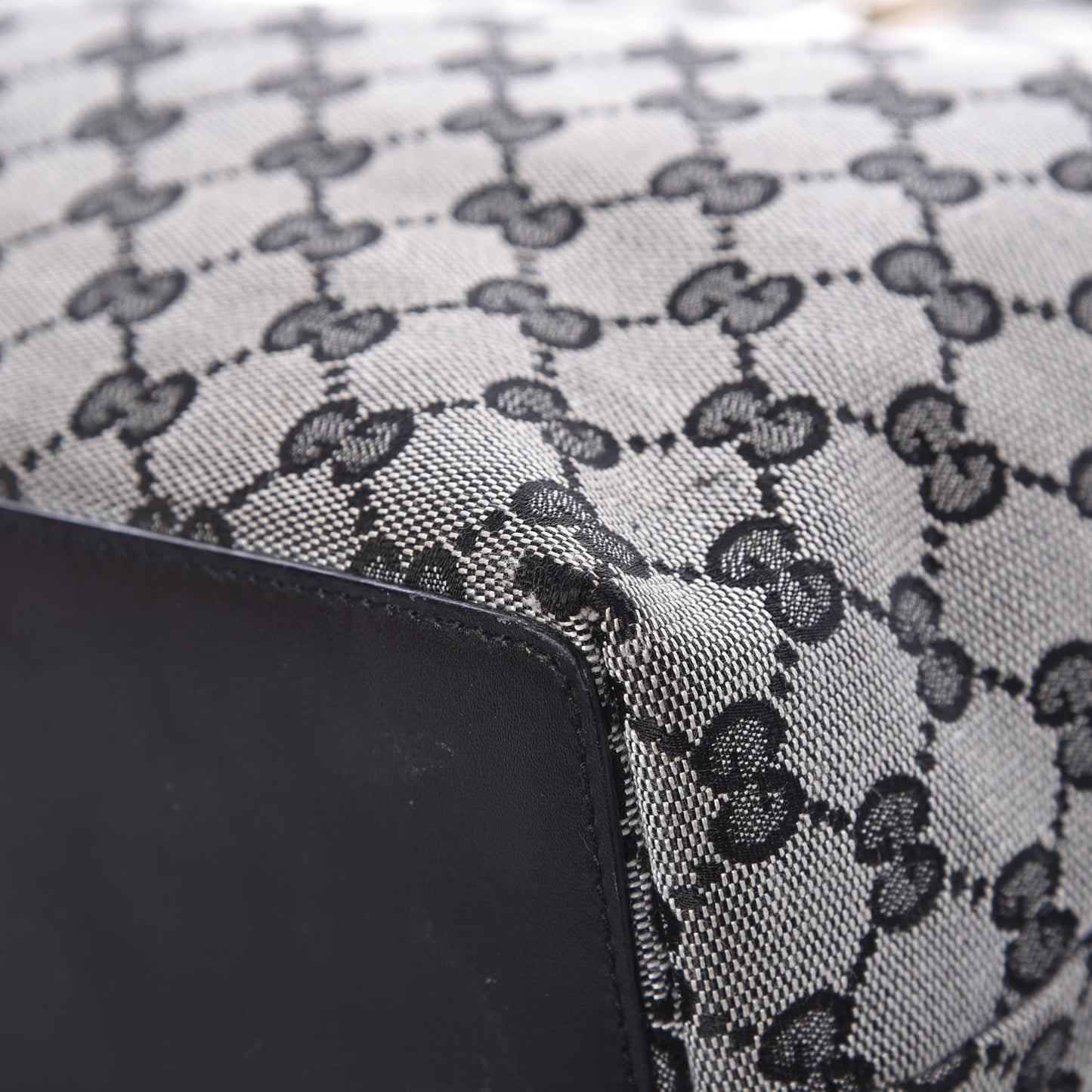 Monogram Large Bucket Tote Black