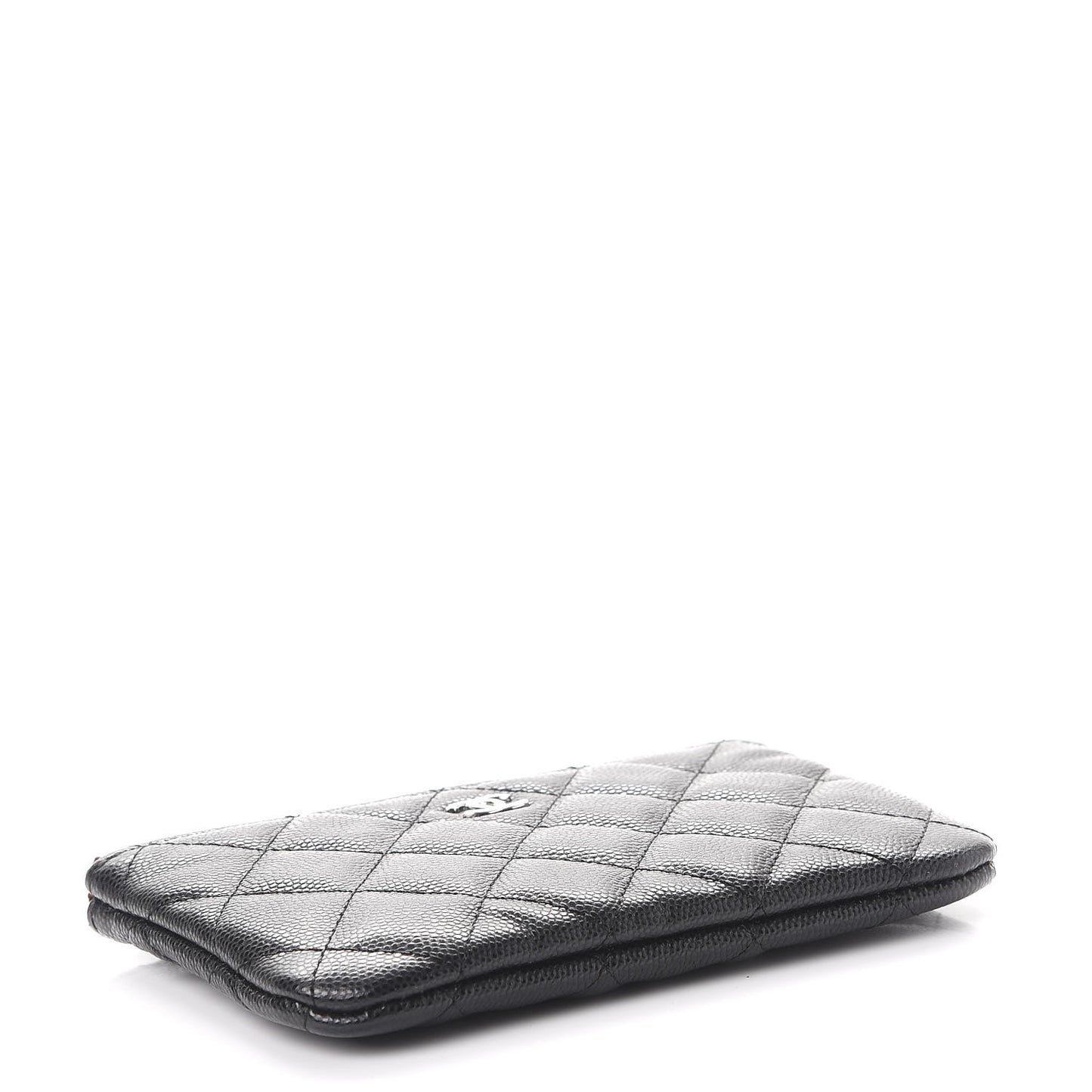 Caviar Quilted Small Cosmetic Case Black