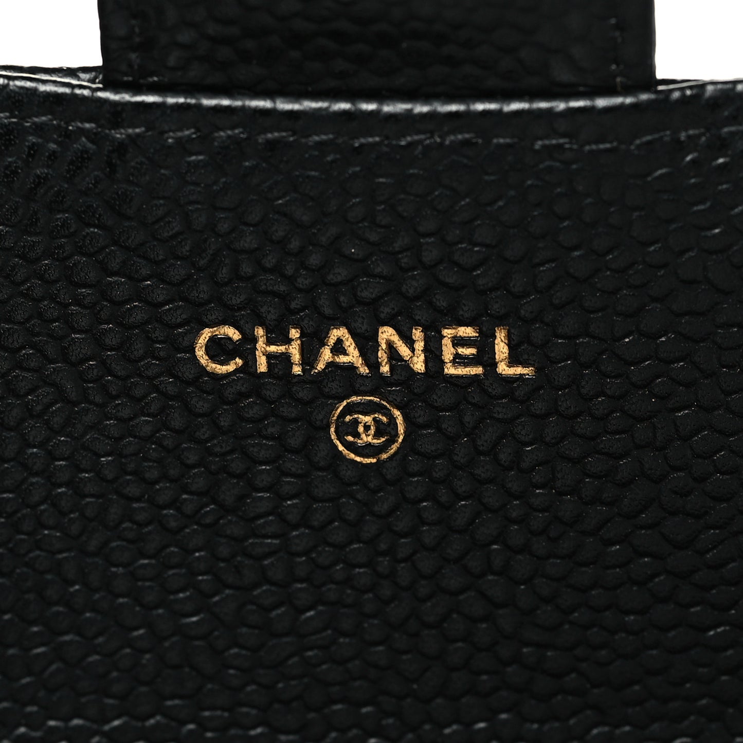 Caviar Quilted Large Gusset Flap Wallet Black