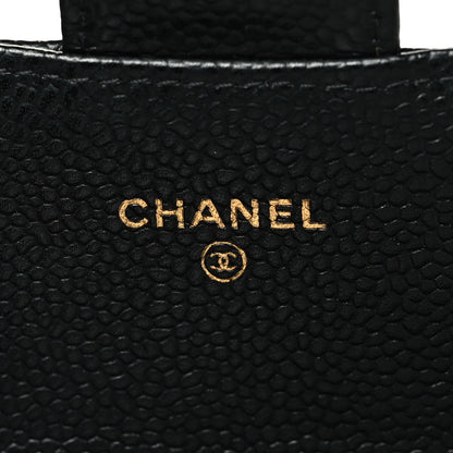 Chanel Caviar Quilted Large Gusset Flap Wallet Black 6 of 12