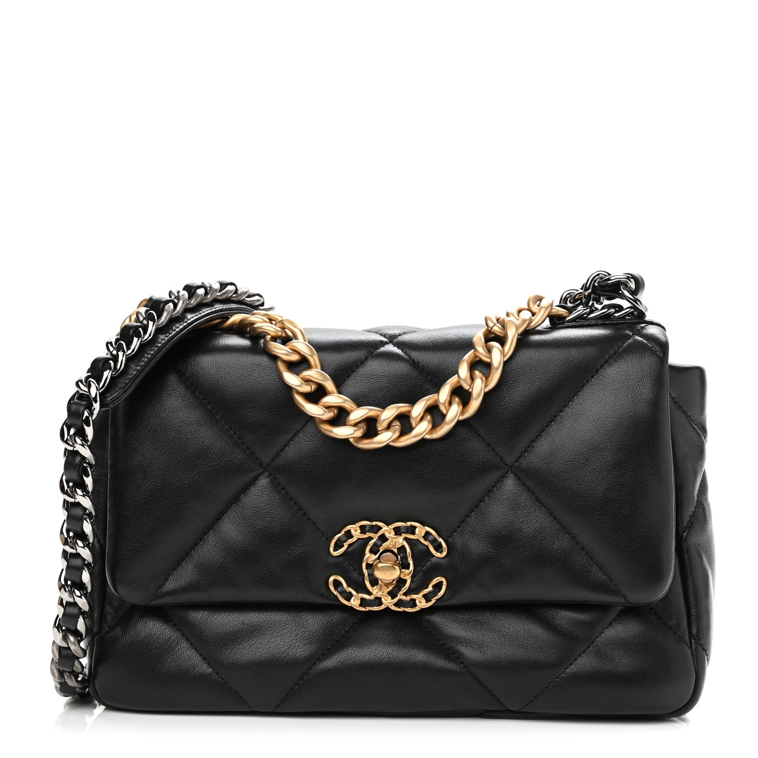 Chanel Lambskin Quilted Medium Chanel 19 Flap Black 1 of 11
