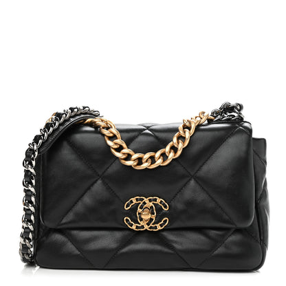 Chanel Lambskin Quilted Medium Chanel 19 Flap Black 1 of 11