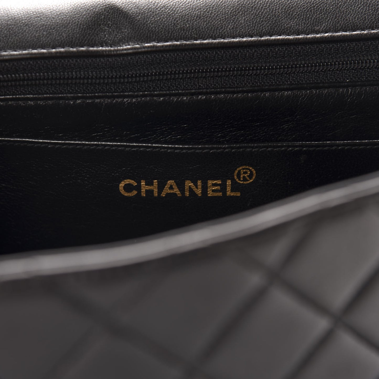 Lambskin Quilted Jumbo Single Flap Black
