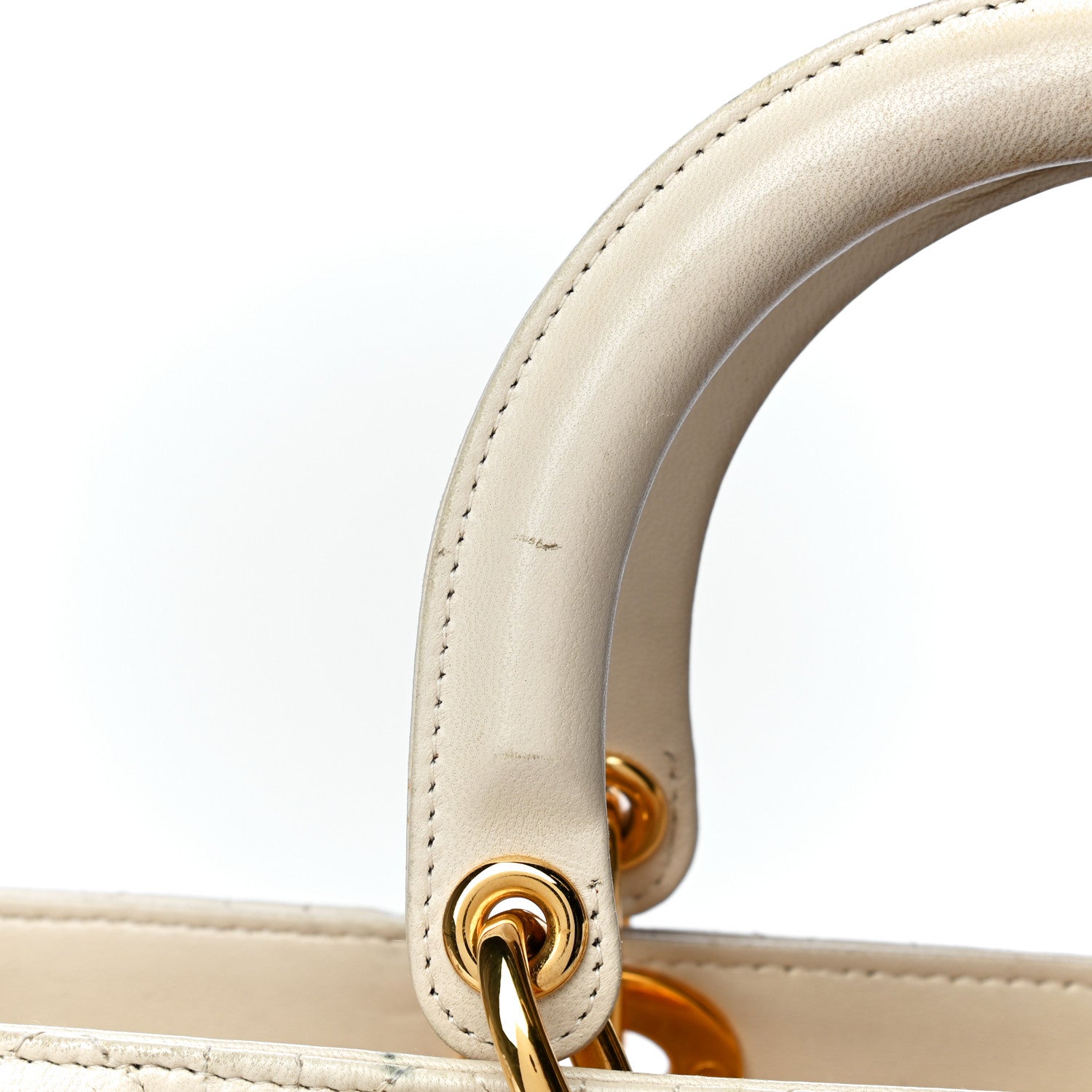 Christian Dior Lambskin Cannage Large Lady Dior Light Beige 14 of 35