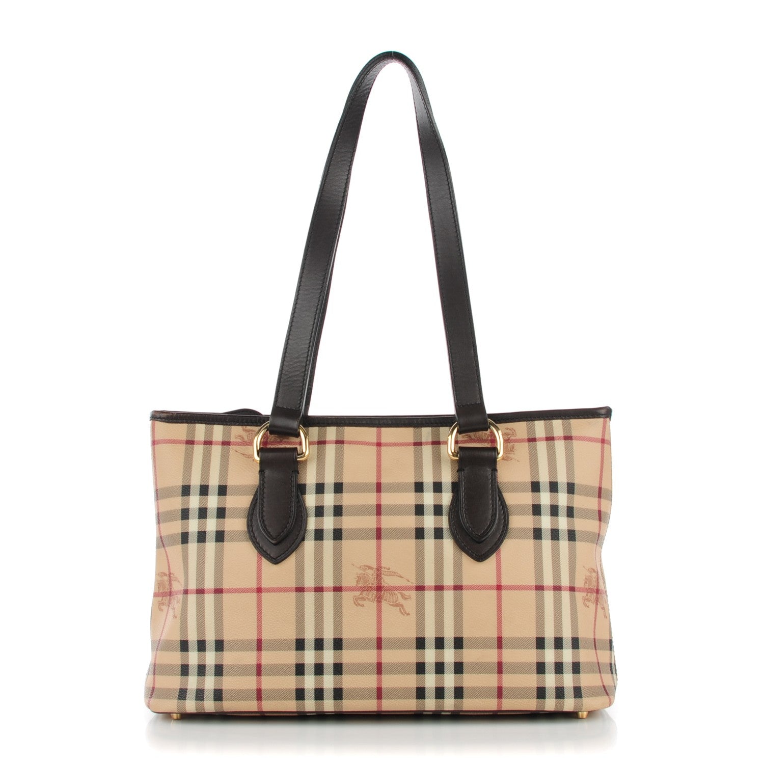 Burberry Haymarket Check Medium Regent Tote Chocolate 1 of 8