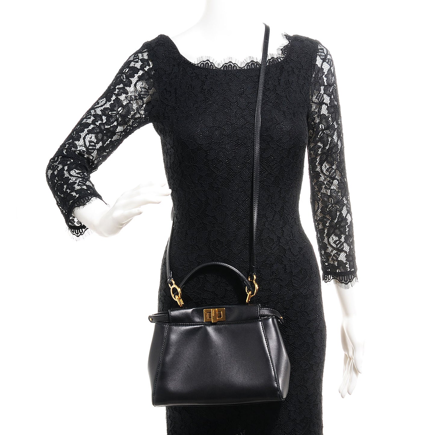 Nappa Mini Peekaboo Iconic Satchel Black