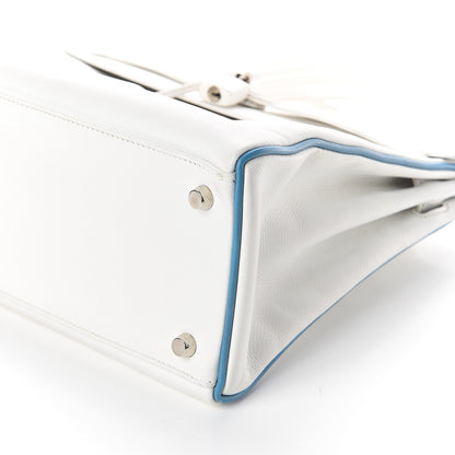 Hermes Epsom Kelly Retourne 32 White Blue Jean 10 of 10