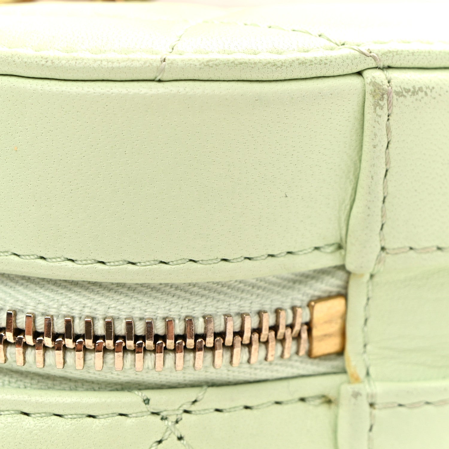 Chanel Lambskin Quilted Trendy Vanity Case Light Green 11 of 11