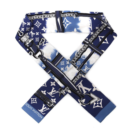 Louis Vuitton Silk Monogram Escale Confidential Bandeau Blue 1 of 4