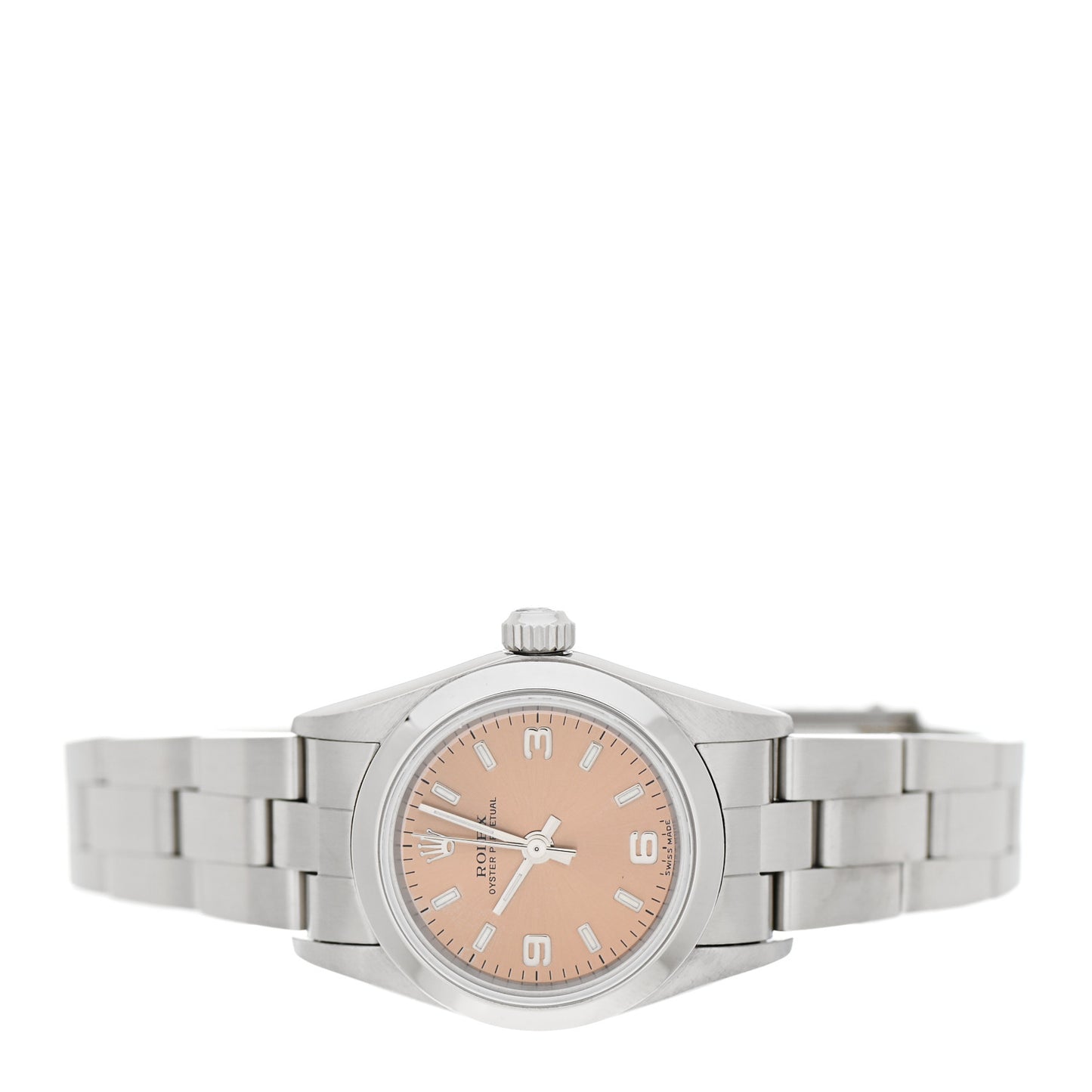 Stainless Steel 24mm Oyster Perpetual Watch Pink 76080