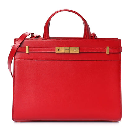 Saint Laurent Calfskin Small Manhattan Shopper Tote Red 1 of 8