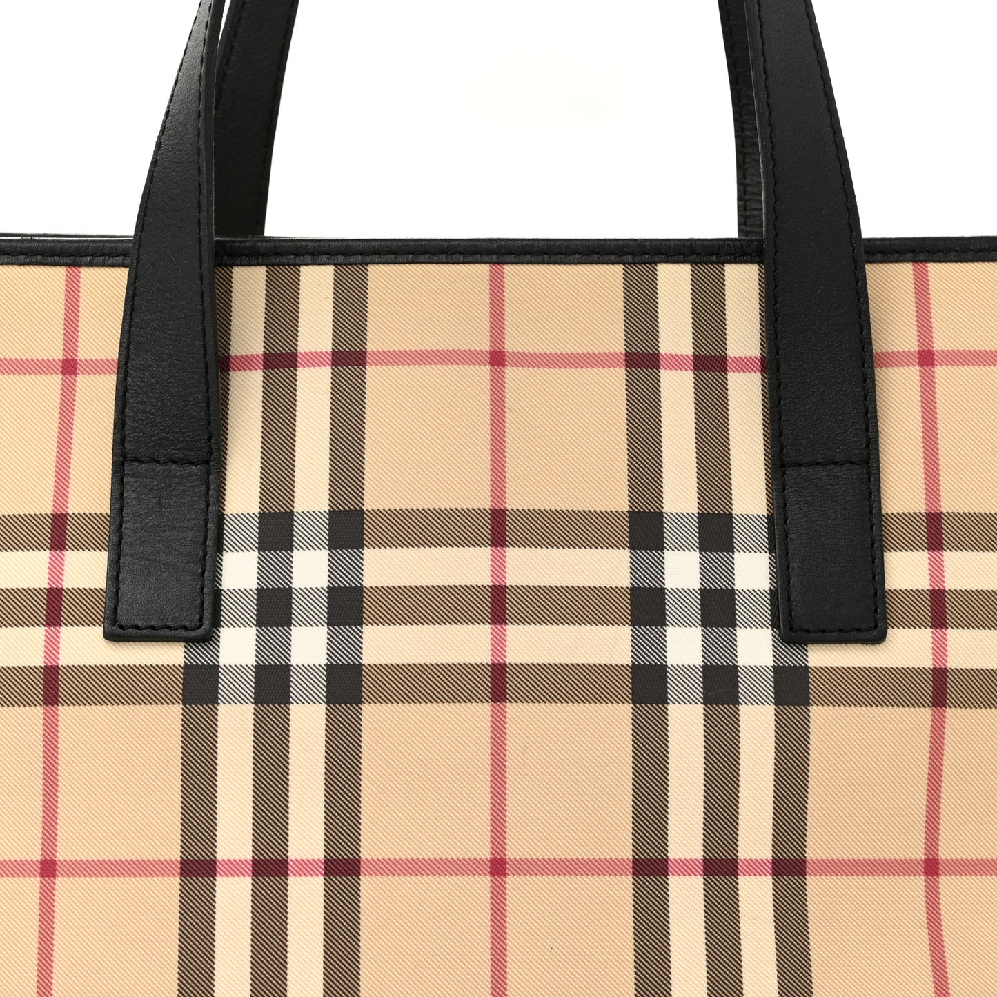 Vintage Check Studded Tote Black
