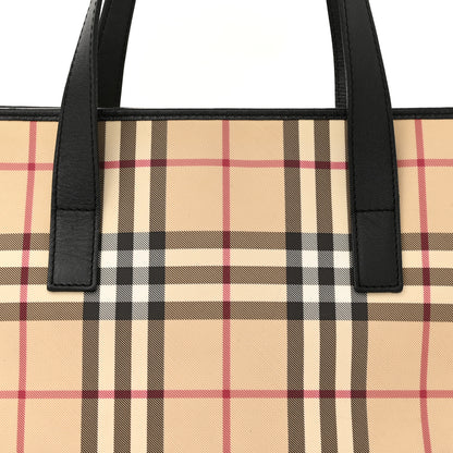 Burberry Vintage Check Studded Tote Black 8 of 11
