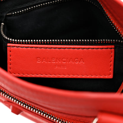 Balenciaga Matte Goatskin Rubber Covered Classic Hardware Mini City Rouge Coquelico Rouge Braise 7 of 17