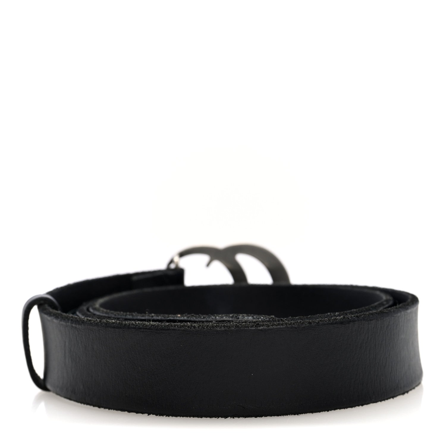 Gucci Cuoio Toscano Nickel Double G 85 34 Belt Black 2 of 4