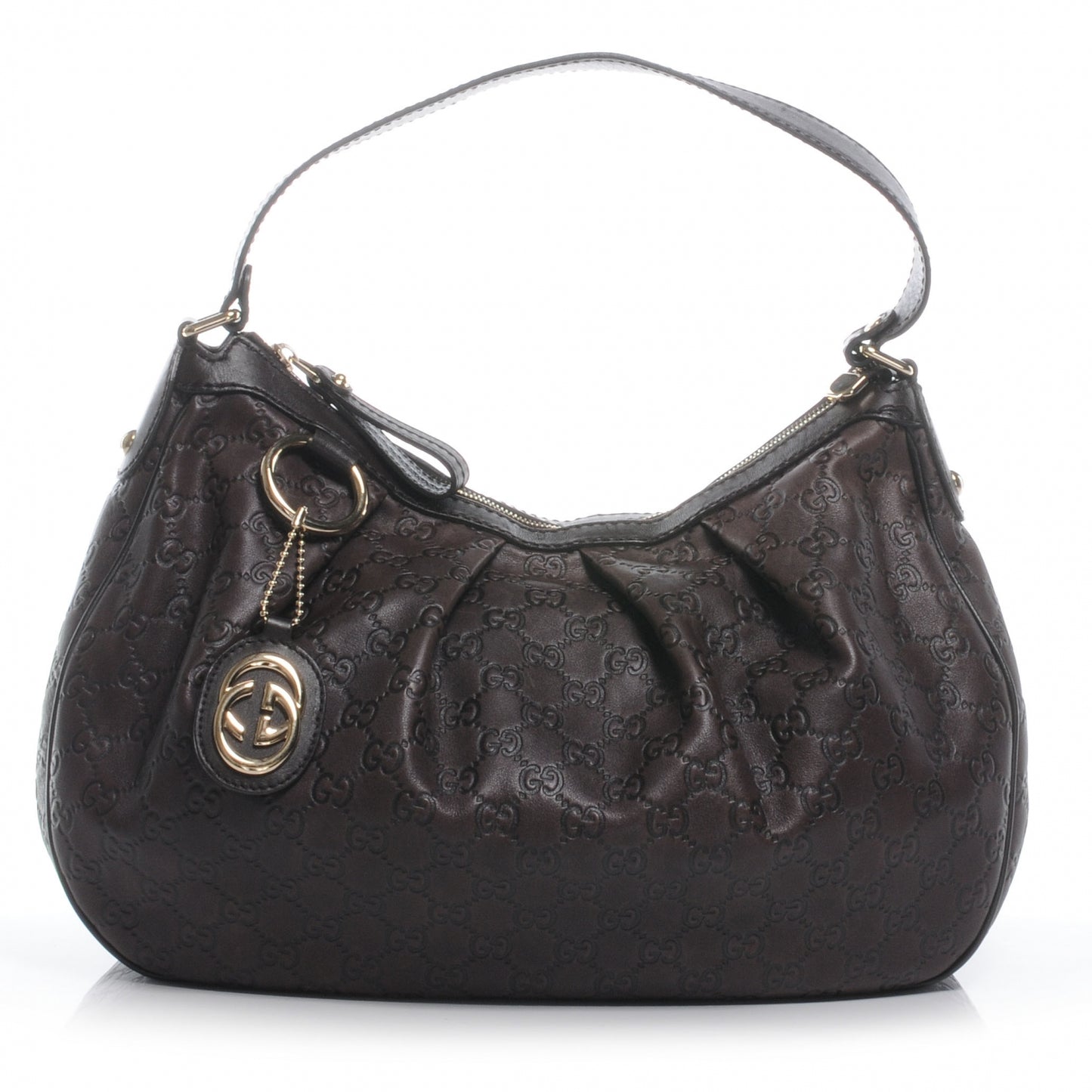 Guccissima Medium Sukey Hobo Dark Brown