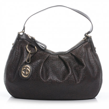 Gucci Guccissima Medium Sukey Hobo Dark Brown 1 of 7