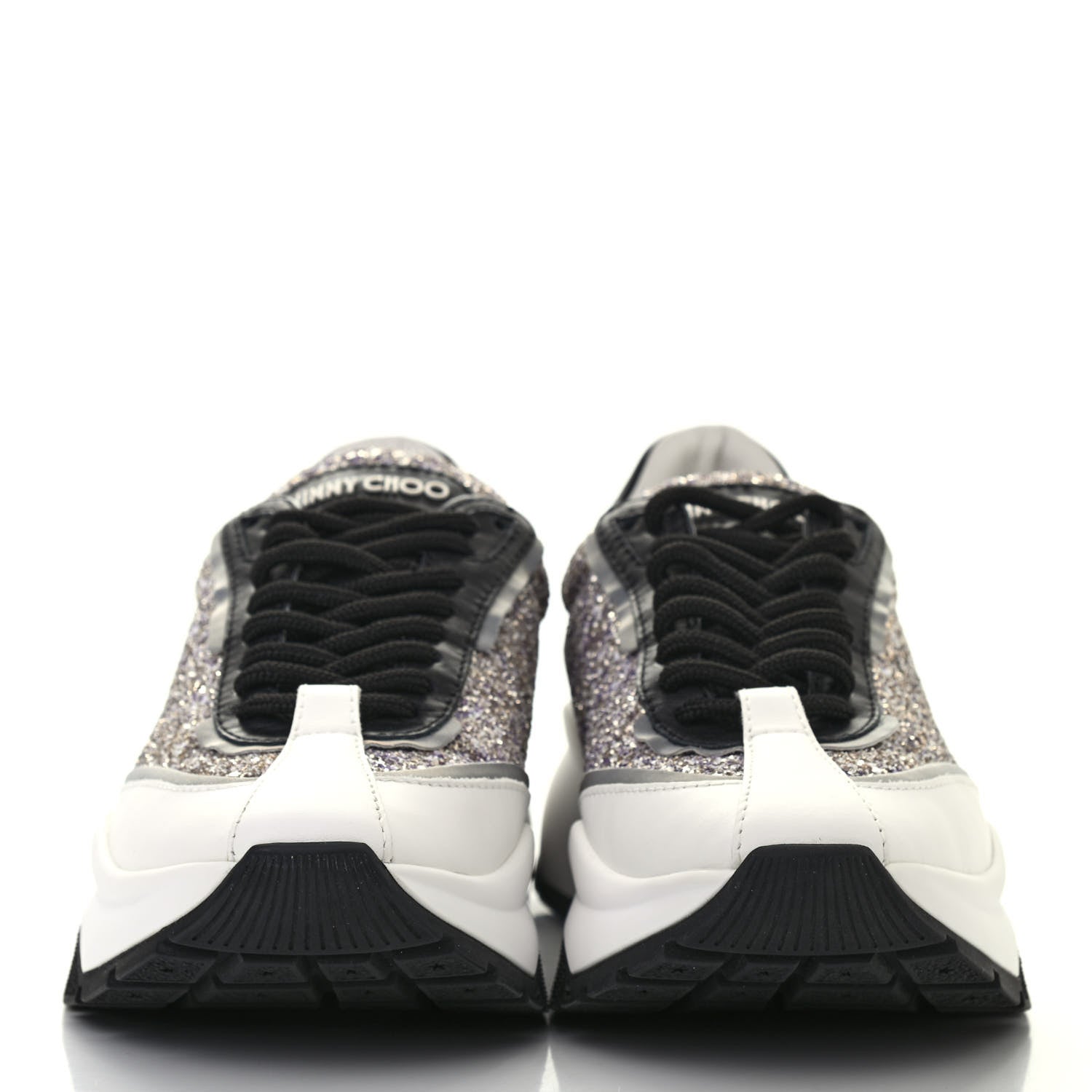 Jimmy Choo Glitter Raine Sneakers 38 White 2 of 7