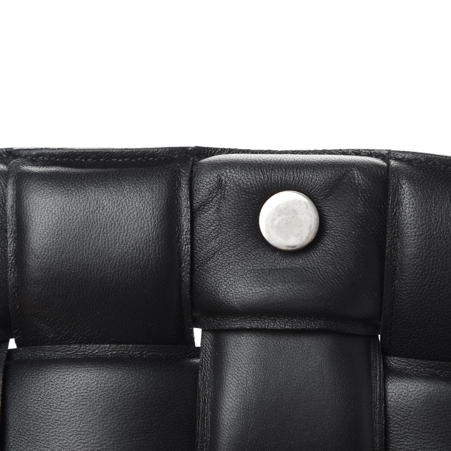 Nappa Maxi Intreccio Padded Cassette Crossbody Bag Black
