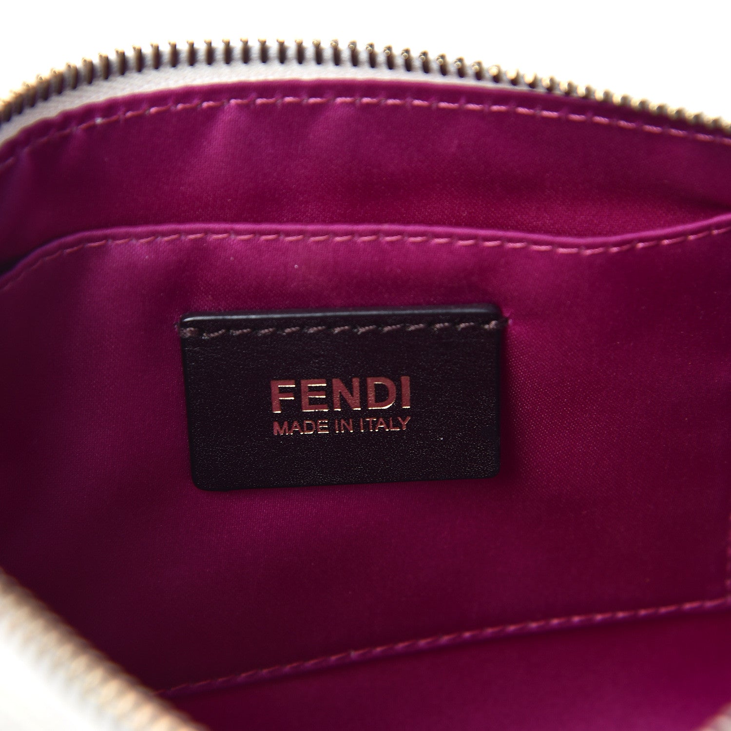 Fendi Zucca Spalmati Rose Ladybug Pochette White 6 of 11