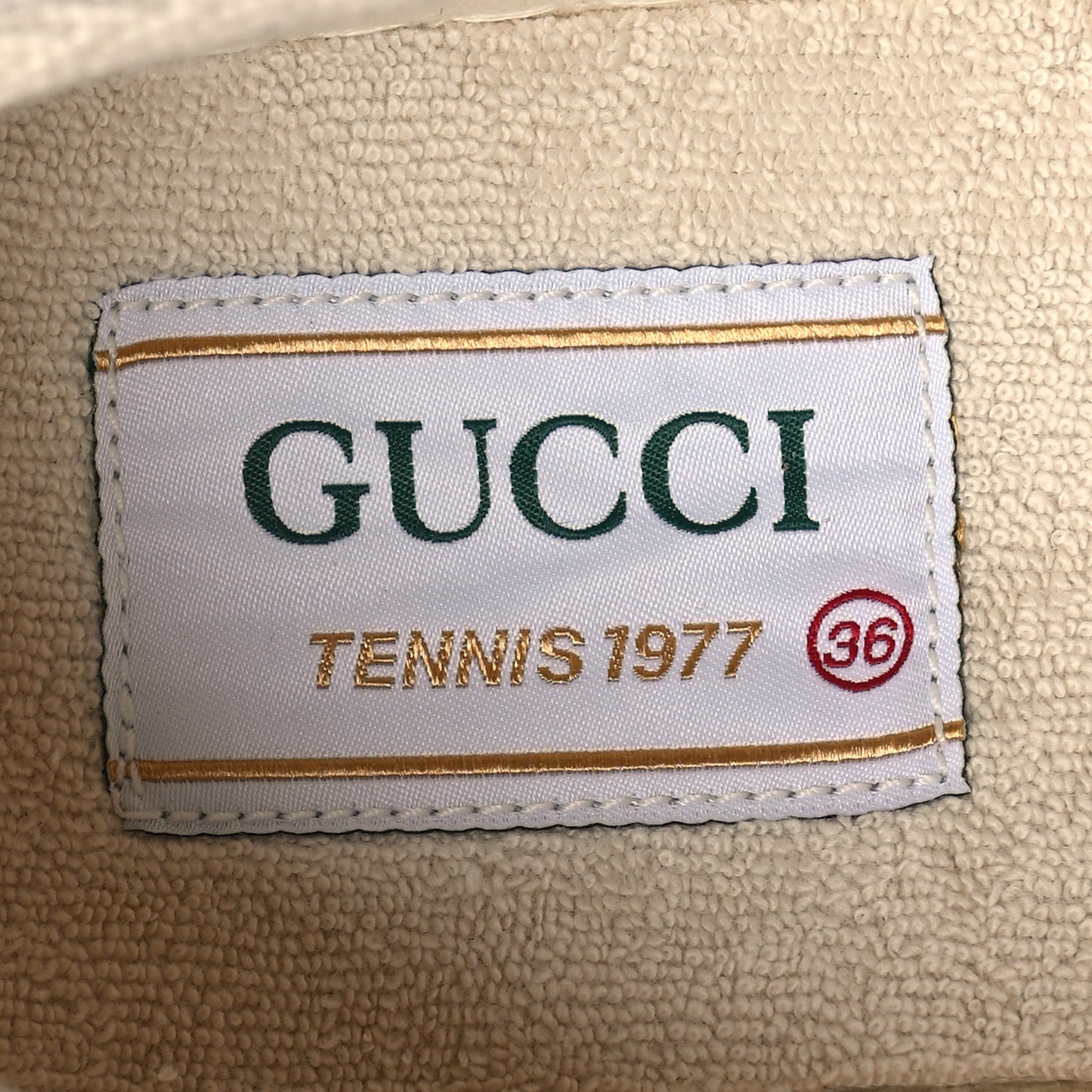 GG Monogram Womens 1977 Tennis Platform 52mm Sneakers 36 Great White Mystic White