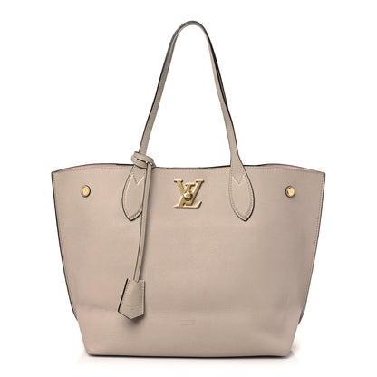 Louis Vuitton Calfskin Lockme Go Tote Greige 1 of 10