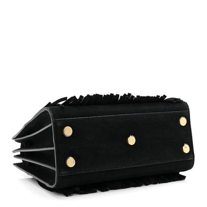 Saint Laurent Suede Fringe Nano Sac De Jour Black 4 of 14