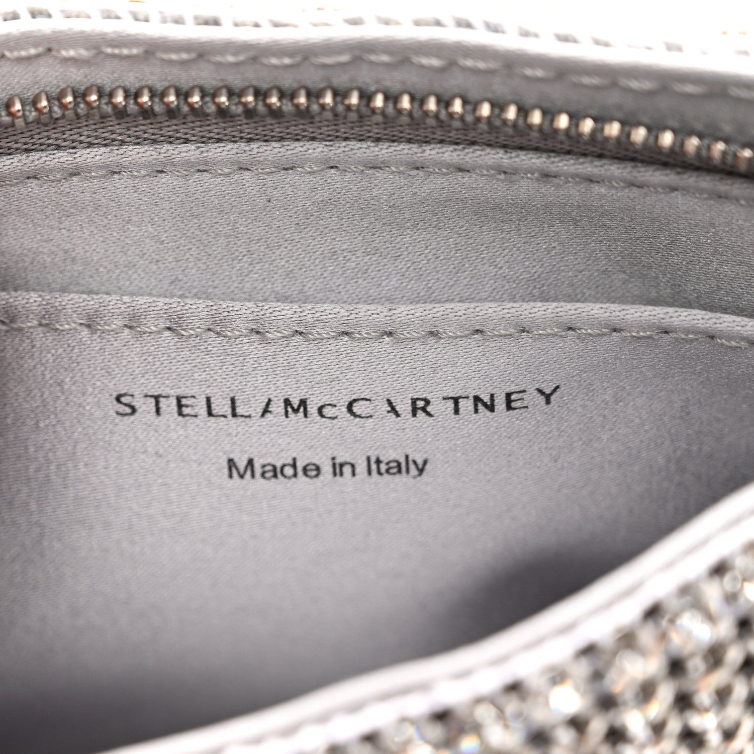Stella McCartney Mesh Crystal Falabella Shoulder Bag Silver 6 of 10