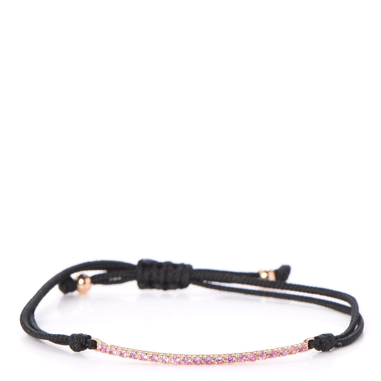 18K Rose Gold Pink Sapphire Metro Bar Cord Bracelet