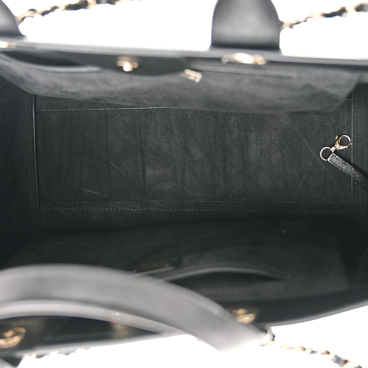 Caviar Medium Studded Deauville Tote Black