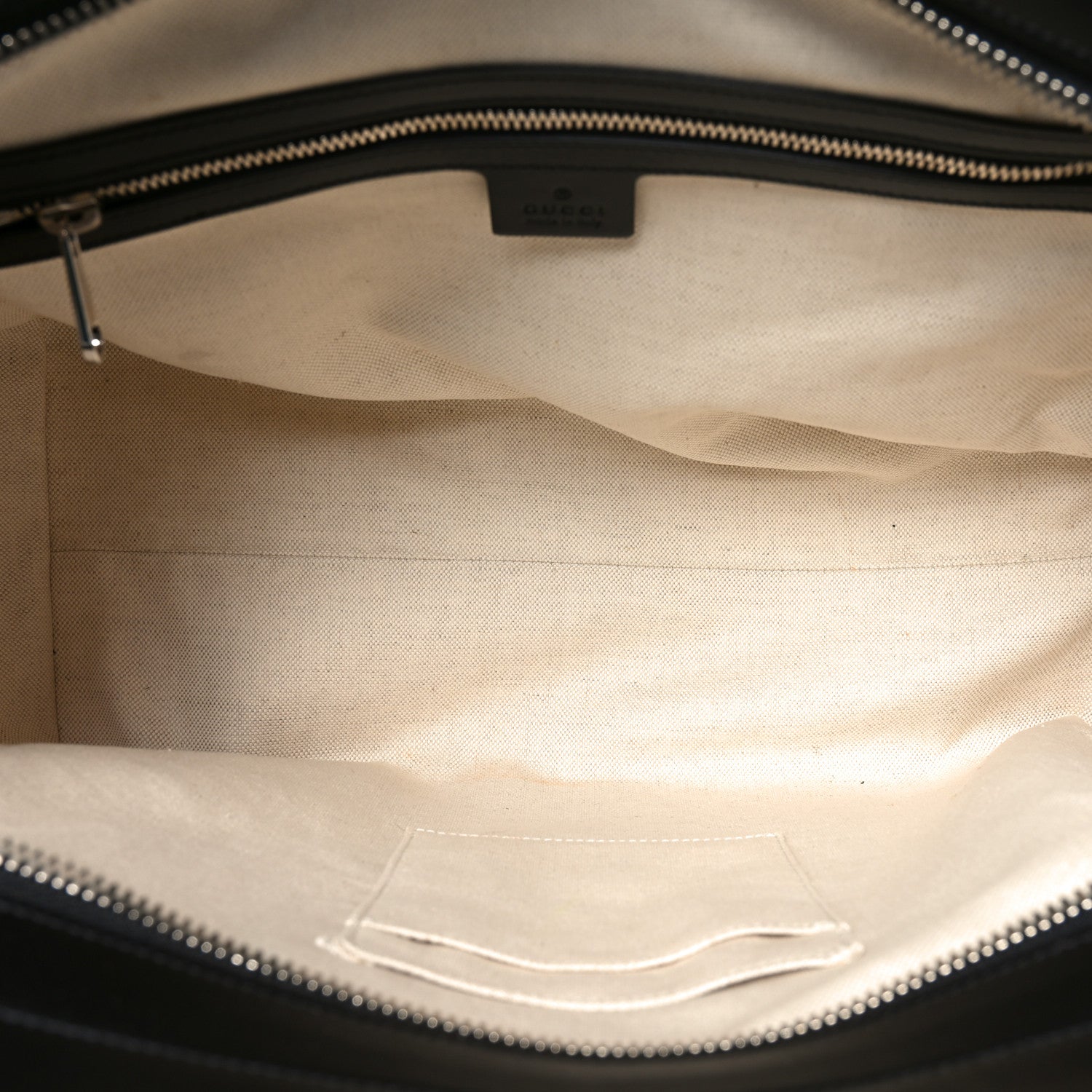 Gucci Calfskin GG Tennis Embossed Tote Bag Black 5 of 10