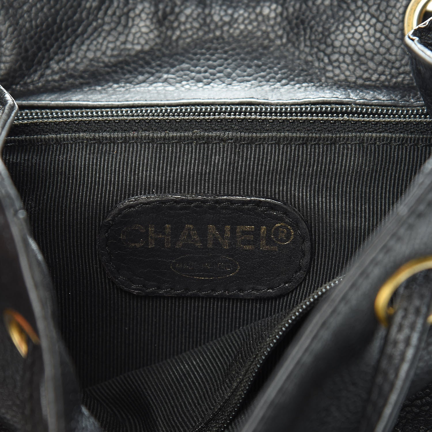 Chanel Caviar CC Backpack Black 6 of 15
