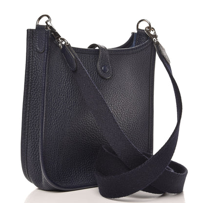 Hermes Taurillon Clemence Amazone Evelyne TPM Bleu Nuit Bleu Indigo 3 of 9