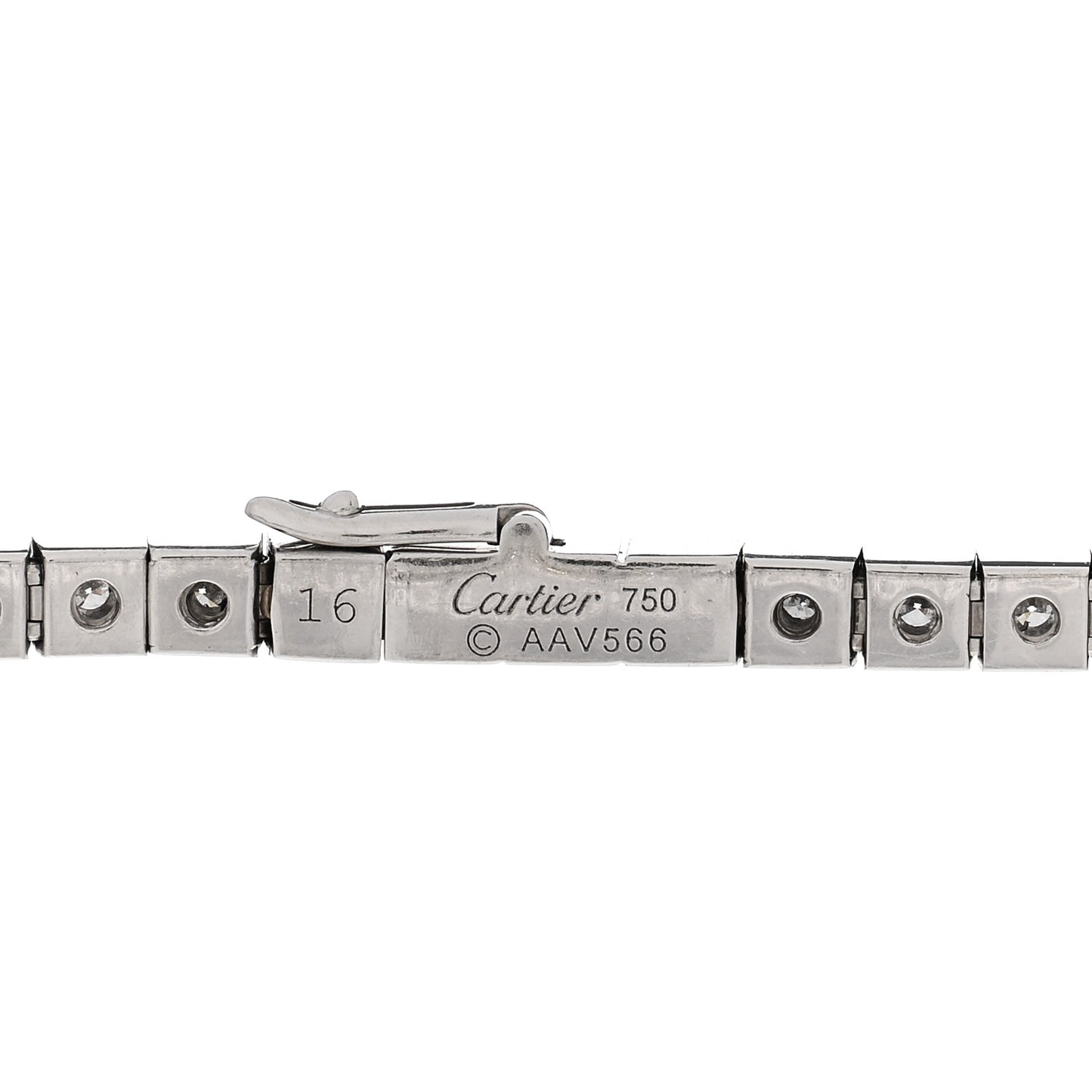 18K White Gold Diamond Lanieres Bracelet 16