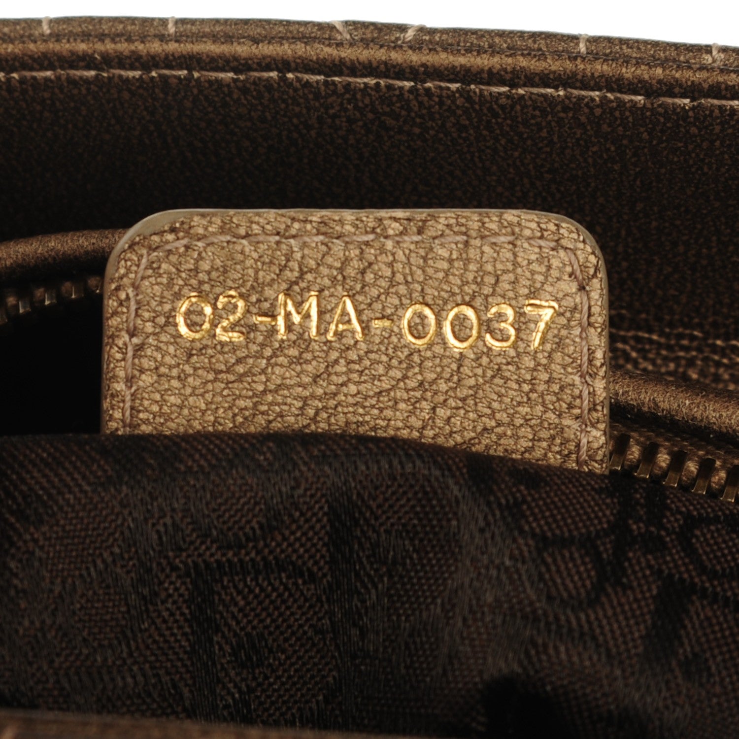 Christian Dior Metallic Lambskin Cannage Medium Lady Dior Bronze 7 of 7
