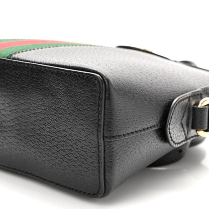 Gucci Calfskin GG Web Small Ophidia Dome Shoulder Bag Black 10 of 10