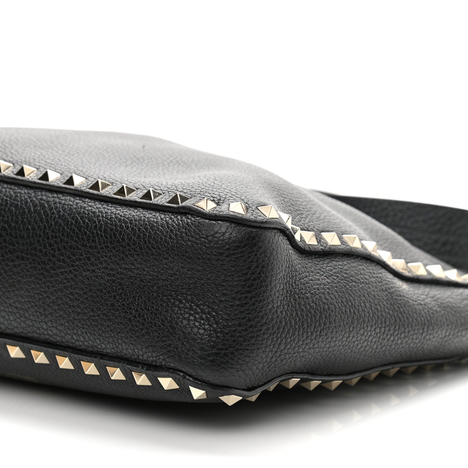 Valentino Garavani Pebbled Calfskin Small Rockstud Flip-Lock Messenger Bag Black 10 of 12